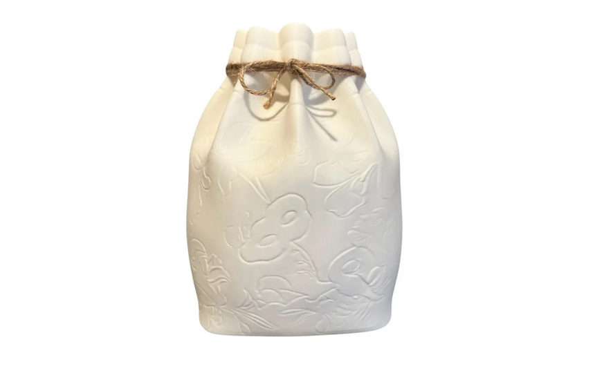 VASO DESIGN STILE RICAMATO STAMPA FIORI