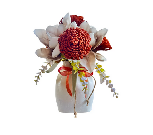 VASO DESIGN STILE RICAMATO STAMPA FIORI